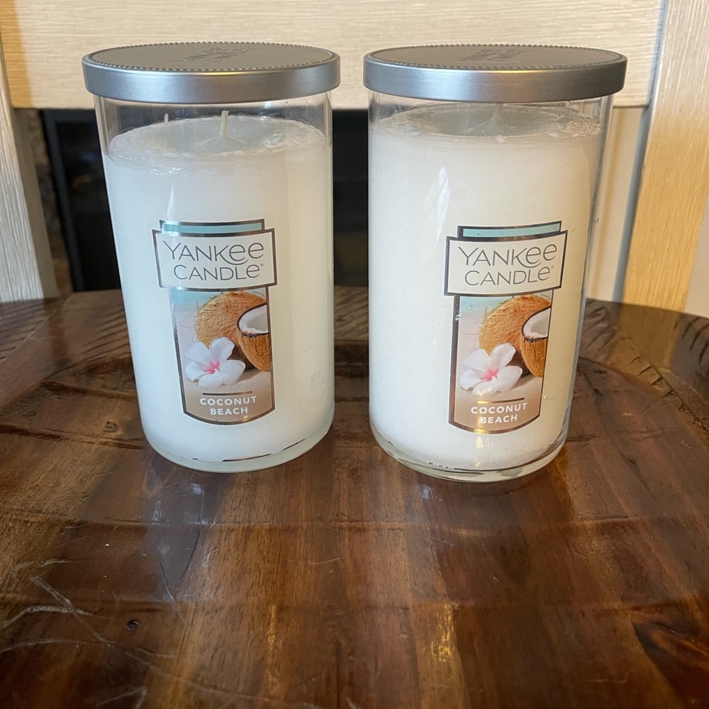 2-Yankee Candle Coconut Beach 12oz Single Wick Candles